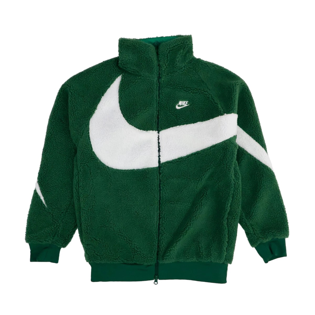 BQ6546-341 Nike Big Swoosh Reversible Boa Jacket Gorge Green