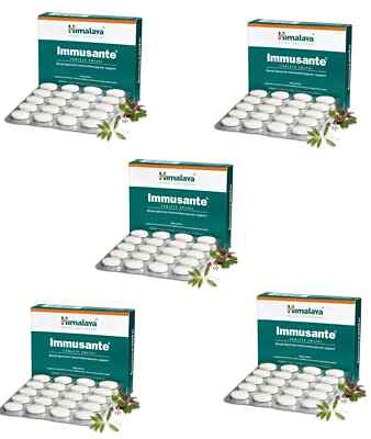 5 x Himalaya Immusante 300 Tabs Boosts Immune System Pure Herbal Exp 2027