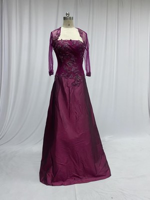 Mode Frauen Taffeta dünnes Abendkleid Hochzeit Brautkleid Partykleider Prom Gown