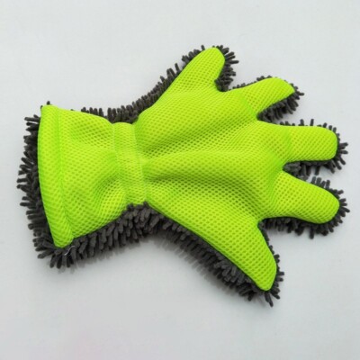 5-Finger Car Wash Mitt Scratch Free Microfiber Cleaning Gloves Auto Chenille