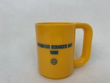 Vintage 1980 Bell Systems Telephone AT&T Coffee Mug Cup Plastic Operators Day