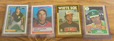 1992 TOPPS #429 Tony LaRussa Autograh Card + 3 Topps Cards from 1983, 1986, 1987