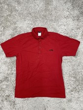 The North Face Polo Shirt Mens Small Red Short Sleeve Embroidered Logo Outdoor
