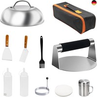 Smashed Burger-Set, 10-Teiliges Burgerzerkleinerpressen-Set Aus Edelstahl,