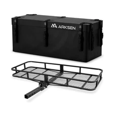 ARKSEN 60 x 23 x 5.5 Inch Folding Hitch Cargo Carrier with 500D PVC Waterproo...