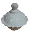 Kempell MilkGlass Vintage Candy Dish/ Sugar Bowl with Lid