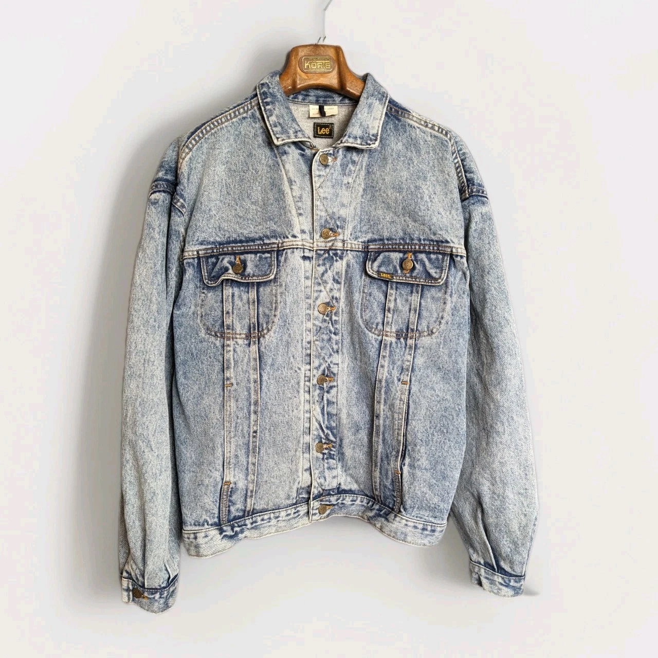 VTG LEE Rider Denim Jacket Made in Belgium Size Large