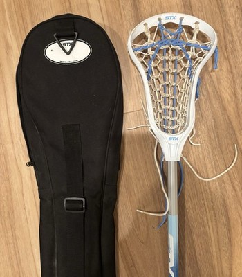 STX Crux 100 Womens Lacrosse Stick White And Light Blue W/ Case