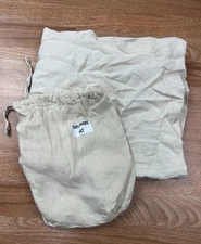 Quince 100%  Linen Euro Pillow Sham in Oat NEW