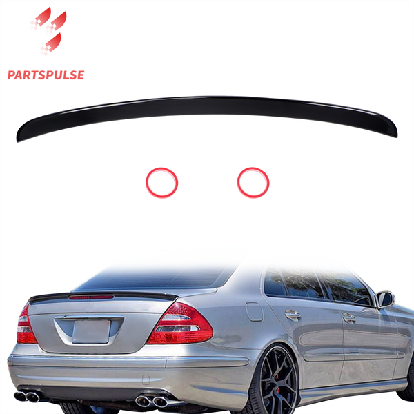No Abe FüR Mercedes E W211 Limo 2003-2008 Sport Heckspoiler Lippe Schwarz Glanz-image