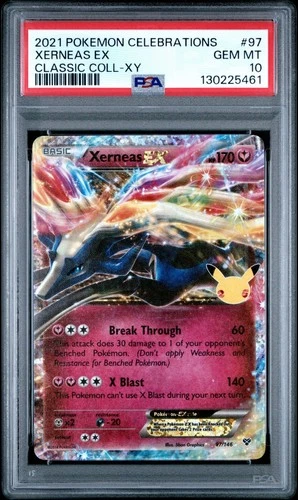 PSA 10 GEM MINT Xerneas EX 97/146 Celebrations Classic Collection Holo Pokémon