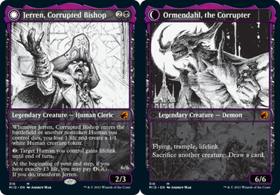 x1 Jerren, Corrupted Bishop // Ormendahl, the Corrupter - Foil - Showcase M MTG 