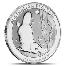 2012 1 oz Australian Platinum Platypus Coin