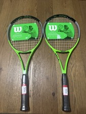 Pair NEW Wilson Blade Feel RXT 105 16x19 4 1/4" Factory Strung Lime Green Qty 2