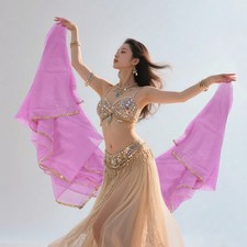 Belly Dance Scarf, 98x47 Inch Chiffon Costume Dance Shawls Veil, Purple