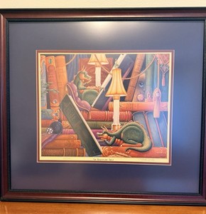 Randal Spangler "The Adventure Shelf" Signed Ltd Edition Print 421/700 Framed