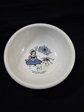 Shenango Przedszkole Rymy "Lil Miss Muffet" Miska dla dzieci 5 1/8" W Kamionkowa USA