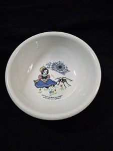 Shenango Nursery Rhymes "Lil Miss Muffet" Childs Bowl 5 1/8" W Stoneware USA