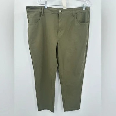 Fabletics Men's The Don 5-Pocket Pant Classic Fit Green Size 38x30