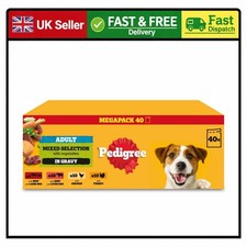 Pedigree Adult Dog Wet Food Pouch Mixed Selection in Gravy, 40x100g 3.90 per kilo