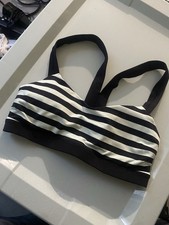 Lululemon Womens Black White Striped Racerbac...