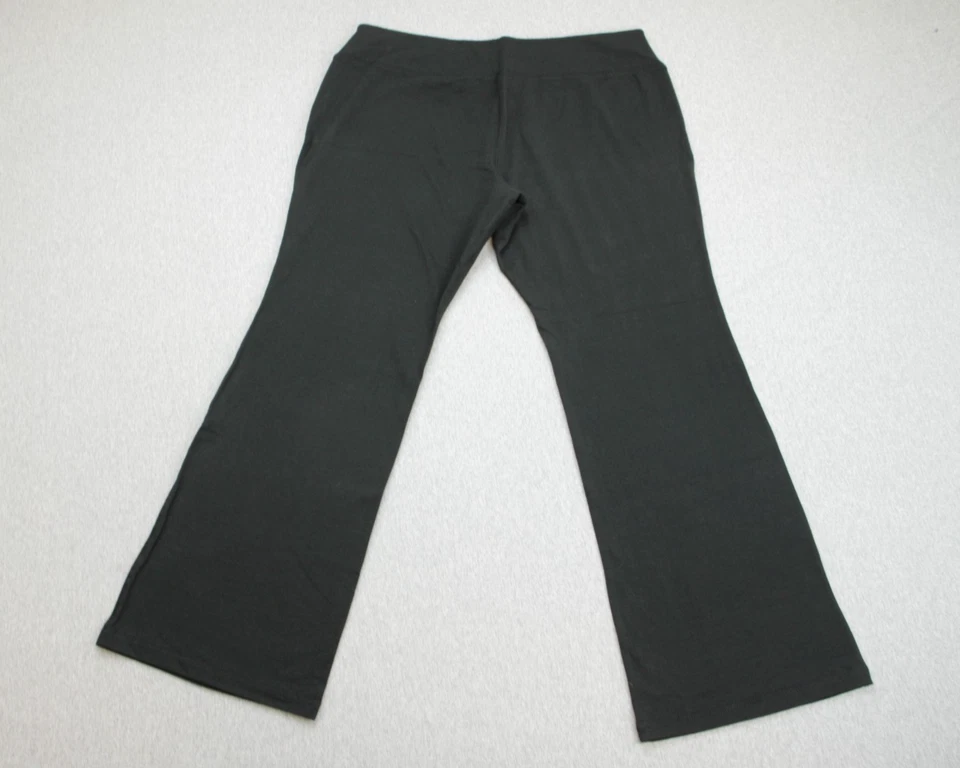 Calça de ioga feminina New York & Co XL curta preta zona de conforto bootcut cintura baixa nova com etiquetas - Imagem 2 de 4