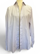 Eton Men's Dress Shirt in Blue and Red Micro-Check 579