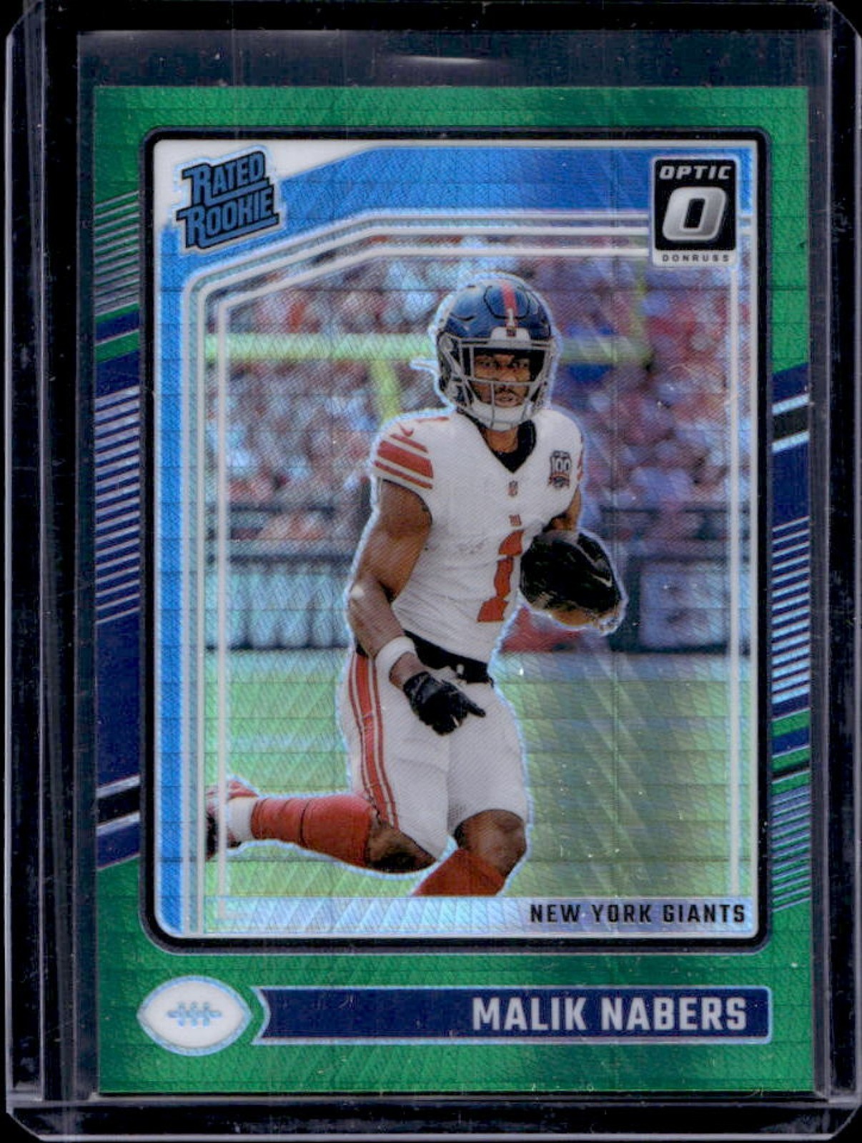 2024 Donruss Optic Malik Nabers Green Hyper Rated Rookie #271 Giants
