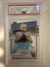 2020 Panini Chronicles - Clearly Donruss Rated Rookie Justin Herbert #RR-JH Auto
