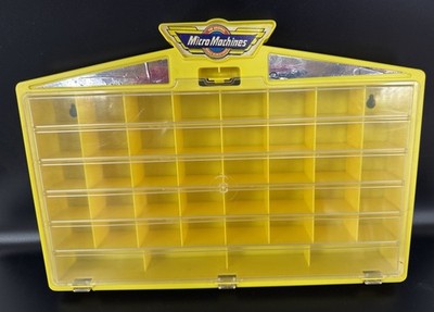 Vintage Micro Machines Yellow Display/Storage Case, Wall Mount