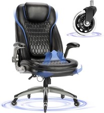 Executive Office Chair-Ergonomic Computer Desk Chair High Back Leather Chair
