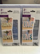 Crafters Companion Large Shaped Word Dies- Love & Happy