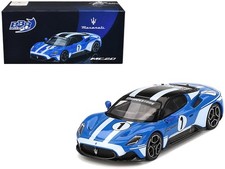 BBR BBRDIE6408 1/64 Maserati MC20 #1 Blue with White Stripes and
