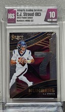 2023 Panini Select Numbers #NMB-CST C.J. Stroud RC IGS GEM MINT 10