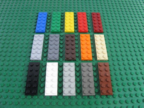 Vintage LEGO Plate 2 x 6 studs (6 PCS ) Prates Castle Space #3795- Choose Color