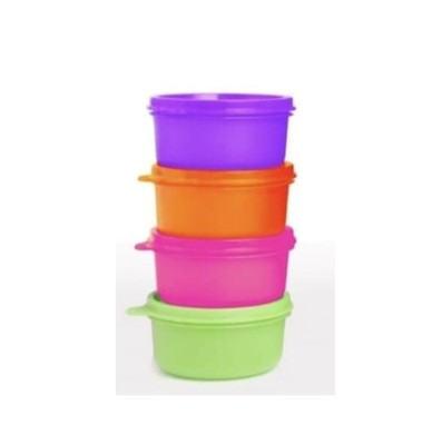 Tupperware Julchen 4 x 200 ml NEU B15 Hitparade Schüssel Schälchen blau bunt