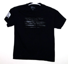 USA Distressed Flag Men T Shirt Patriotic American Tee Black Short Sleeve Large