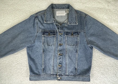 VTG Tehama-Clint Eastwood American Flag Embroidered Denim/Jean Jacket Unisex S image 3