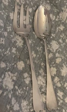 REED & BARTON Silver ~ RSD 133 Large Buffet Serving Spoon & Fork ~UTENSILS