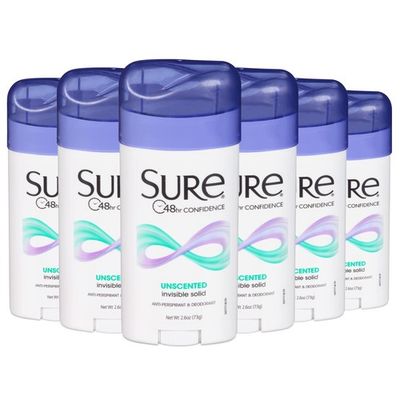 #ad #ad SURE Antiperspirant Deodorant Solid 2.6 Ounce Pack of 6 WHITE $35.81