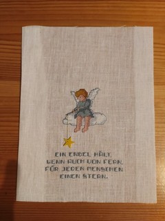 Stickbild Engelmotiv neu eignet sich für einen Bilderrahmen