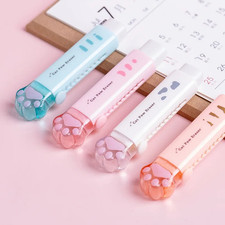 1 pc Kawaii Cat Paw Eraser Push Pull Cute School Stationery Tool