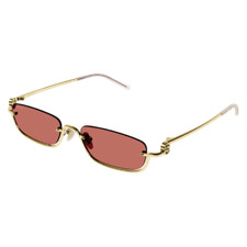 Gucci GG1278S 003 Sunglasses Woman Gold