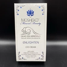 MOSHEKO DEAD SEA MINERALS ARGAN OIL ENLIGHTEN EYE CREAM ANTI-AGING ALL SKIN TYPE