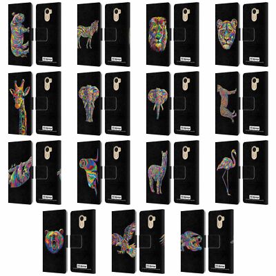 OFFICIAL P.D. MORENO ANIMALS LEATHER BOOK WALLET CASE FOR WILEYFOX & ESSENTIAL