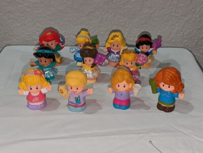 Fisher Little People Disney Princess Set 7 Figurines 3'' Tall 