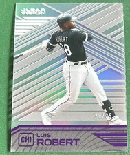 Luis Robert 2021 Panini Chronicles Clear Vision #5 Purple Parallel /25 White Sox