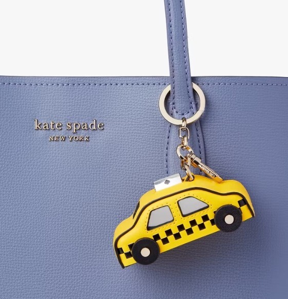 Kate Spade On a Roll Taxi Keychain/ yellow cab Bag Charm NWT