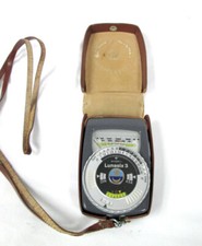 Vintage Gossen Lunasix 3 Light Exposure Meter Case  Strap Brand New Batteries
