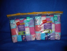 Hanes Girls Brief 14 pk Multi color Panty Size 10 and Size 12